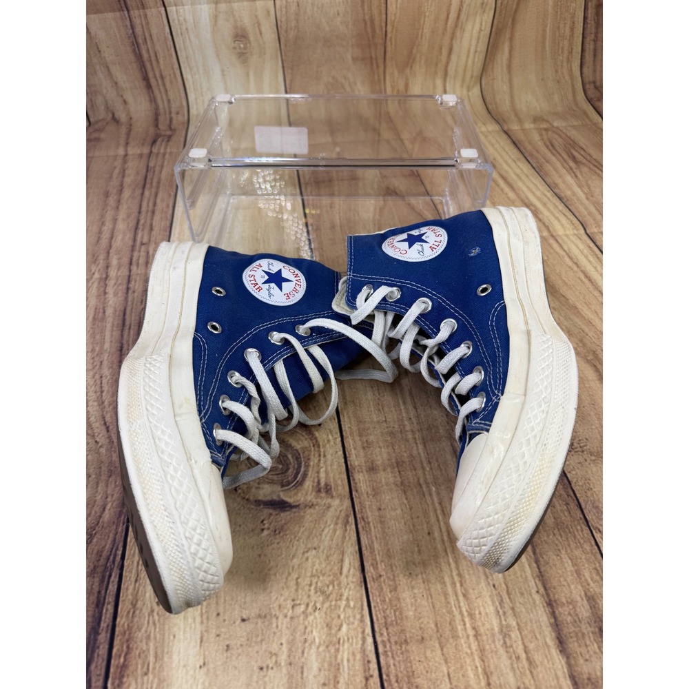 Converse x Comme des Garcons PLAY Chuck 70 High Top Blue Mens 6 Womens 8